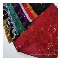 red embroidered fabric sequin embroidered velvet fabric embroidered material